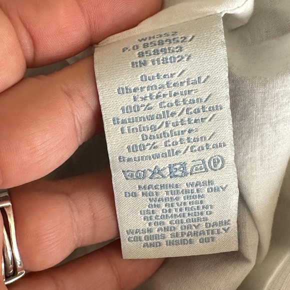 Women's Boden Size 6 Petite Blue Savannah Leaf Print Slub Cotton Sheath Dress - Picture 7 of 7